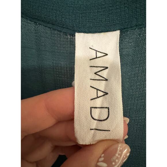 Anthropologie Amadi Turquoise Rossi Ruffled Tunic Long-Sleeve Dress - Size L - Picture 7 of 9